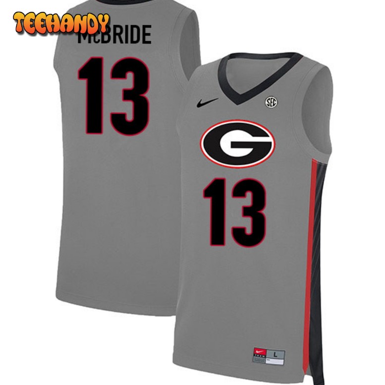 Men’s Georgia Bulldogs Mardrez McBride Gray College Basketball Jersey