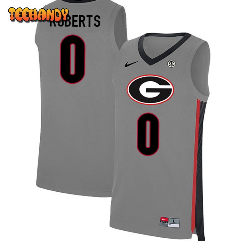 Men’s Georgia Bulldogs Terry Roberts Gray College Basketball Jersey