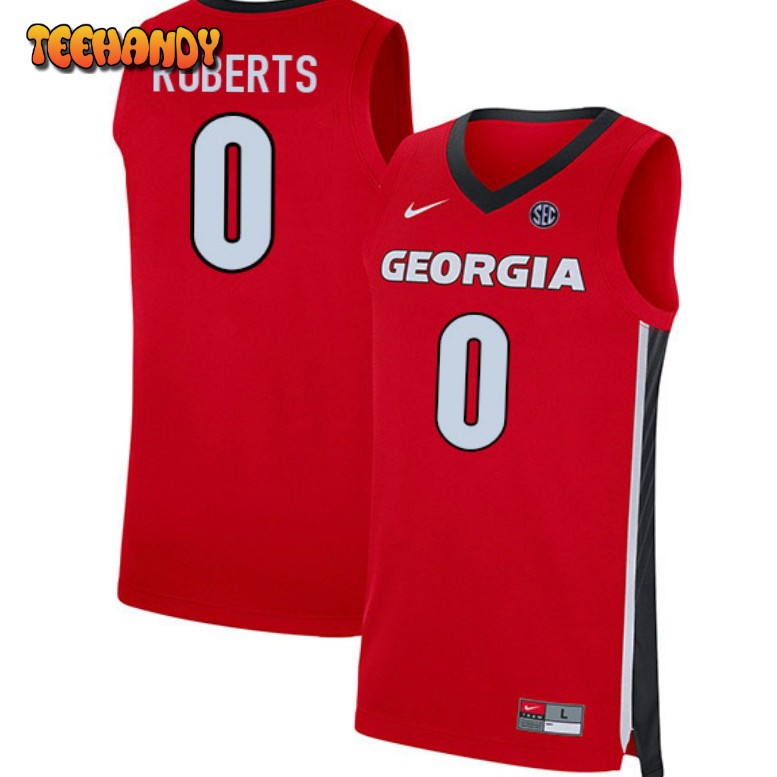 Men’s Georgia Bulldogs Terry Roberts Red College Basketball Jersey