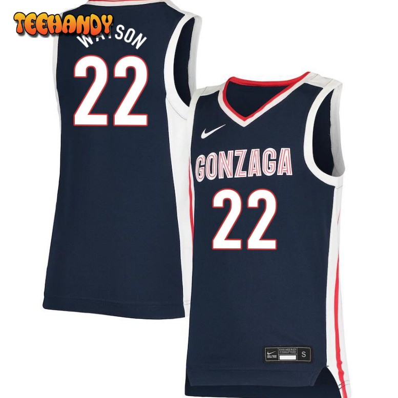 Men’s Gonzaga Bulldogs Anton Watson College Basketball Navy Jersey