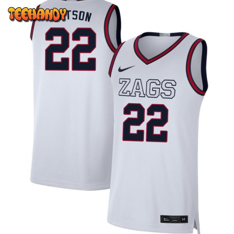 Men’s Gonzaga Bulldogs Anton Watson College Basketball White Jersey