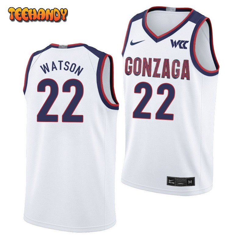 Men’s Gonzaga Bulldogs Anton Watson College White Basketball Jersey