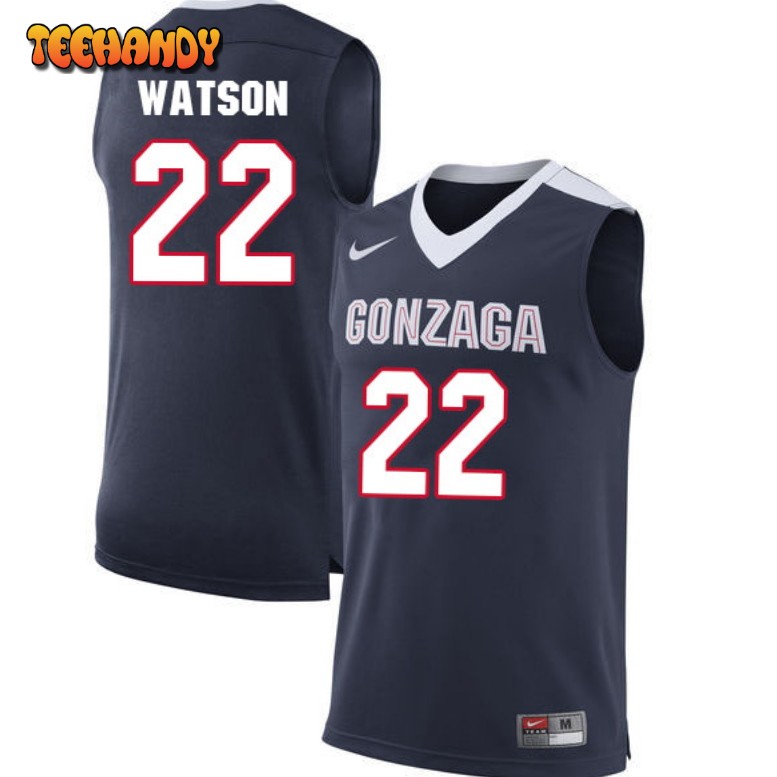 Men’s Gonzaga Bulldogs Anton Watson Navy Basketball Jersey