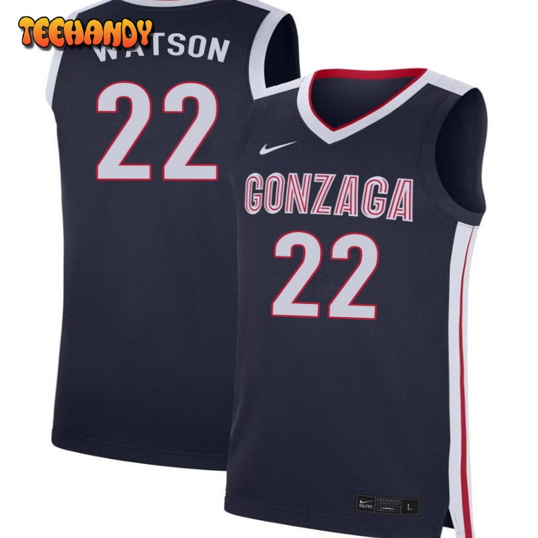 Men’s Gonzaga Bulldogs Anton Watson Navy College Basketball Jersey