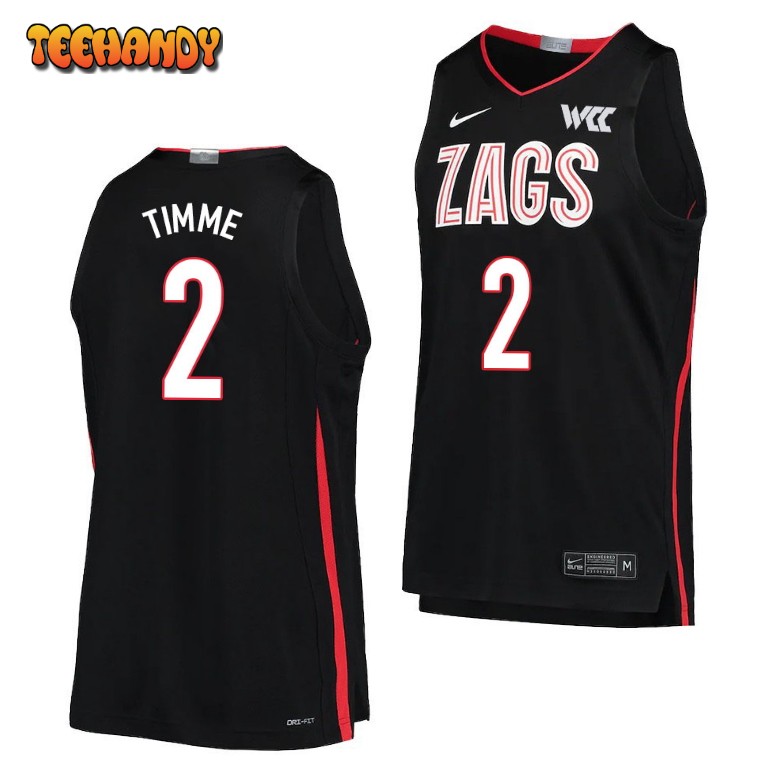 Men’s Gonzaga Bulldogs Drew Timme Black College Basketball Jersey