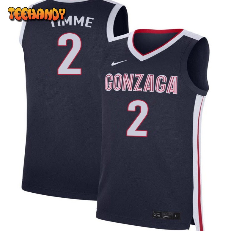 Men’s Gonzaga Bulldogs Drew Timme College Basketball Navy Jersey