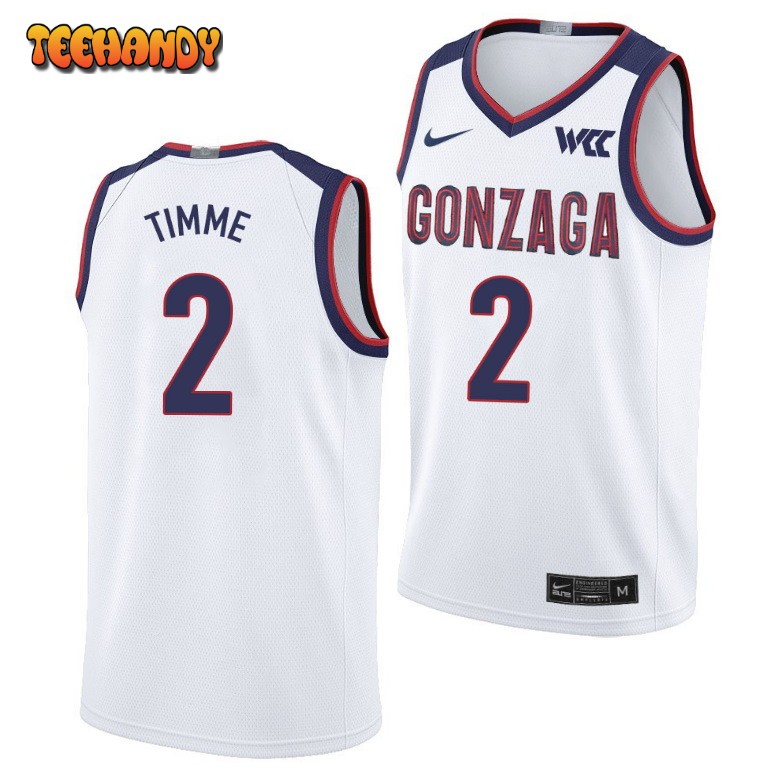 Men’s Gonzaga Bulldogs Drew Timme College Basketball White Jersey