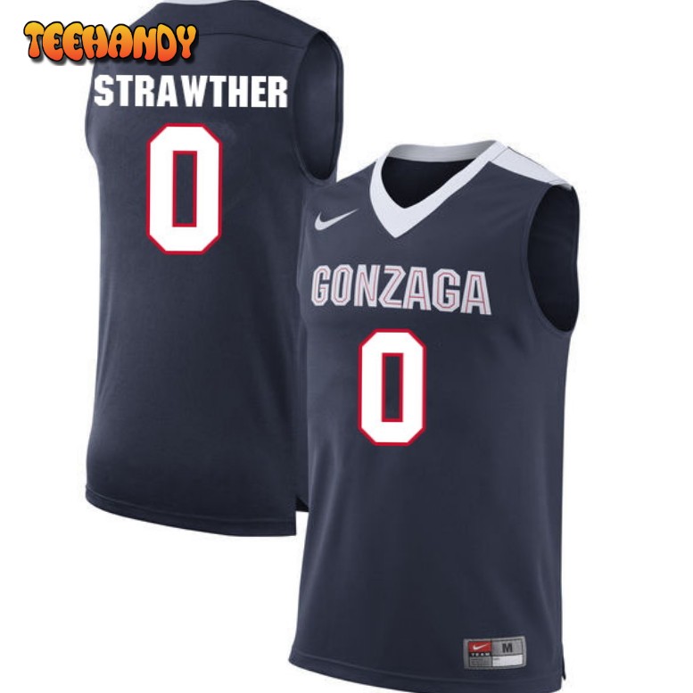 Men’s Gonzaga Bulldogs Julian Strawther College Basketball Navy Jersey