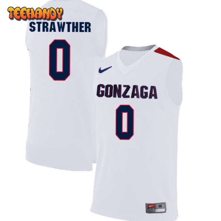 Men’s Gonzaga Bulldogs Julian Strawther College Basketball White Jersey