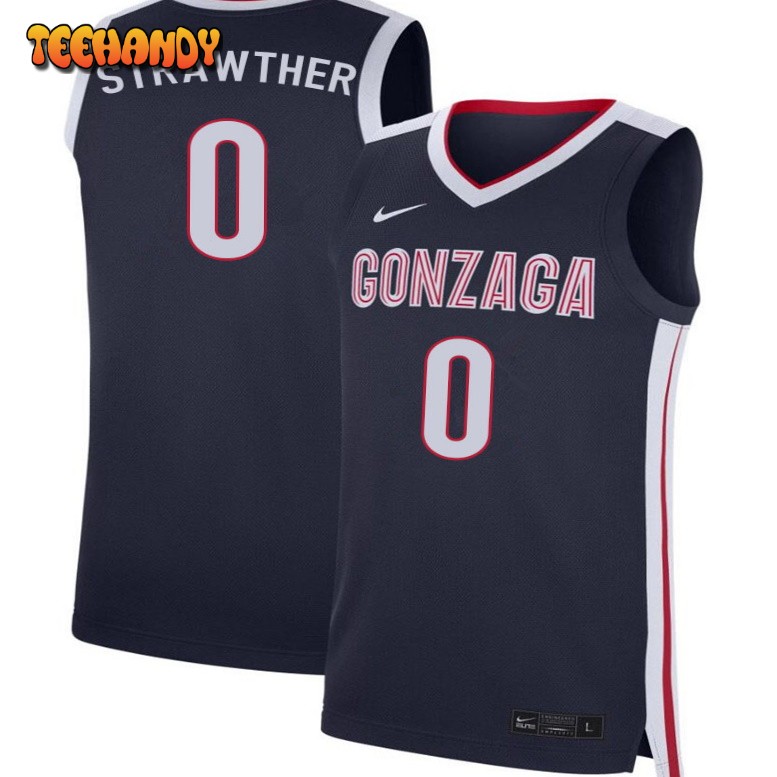 Men’s Gonzaga Bulldogs Julian Strawther Navy Basketball Jersey