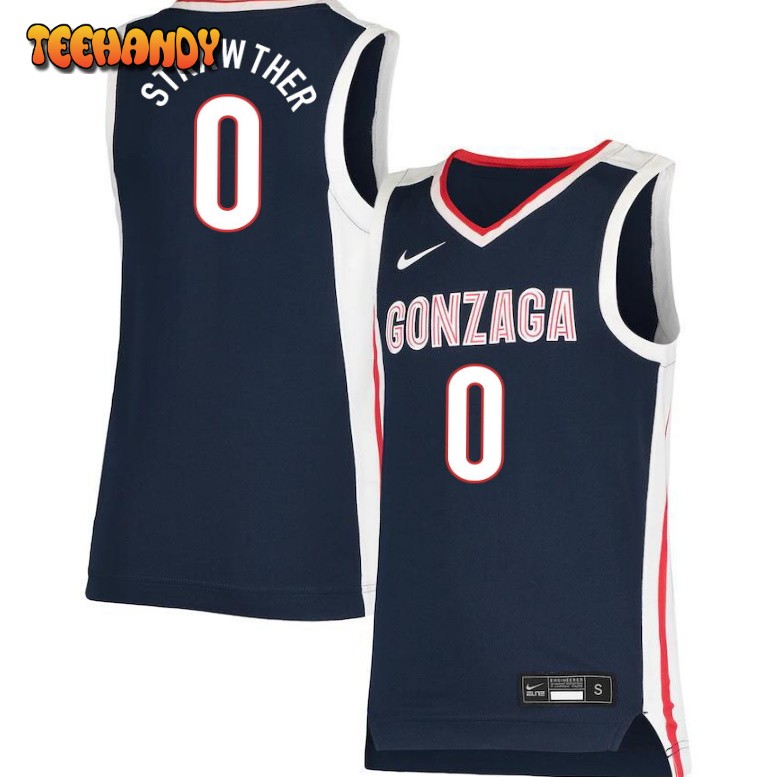 Men’s Gonzaga Bulldogs Julian Strawther Navy College Basketball Jersey