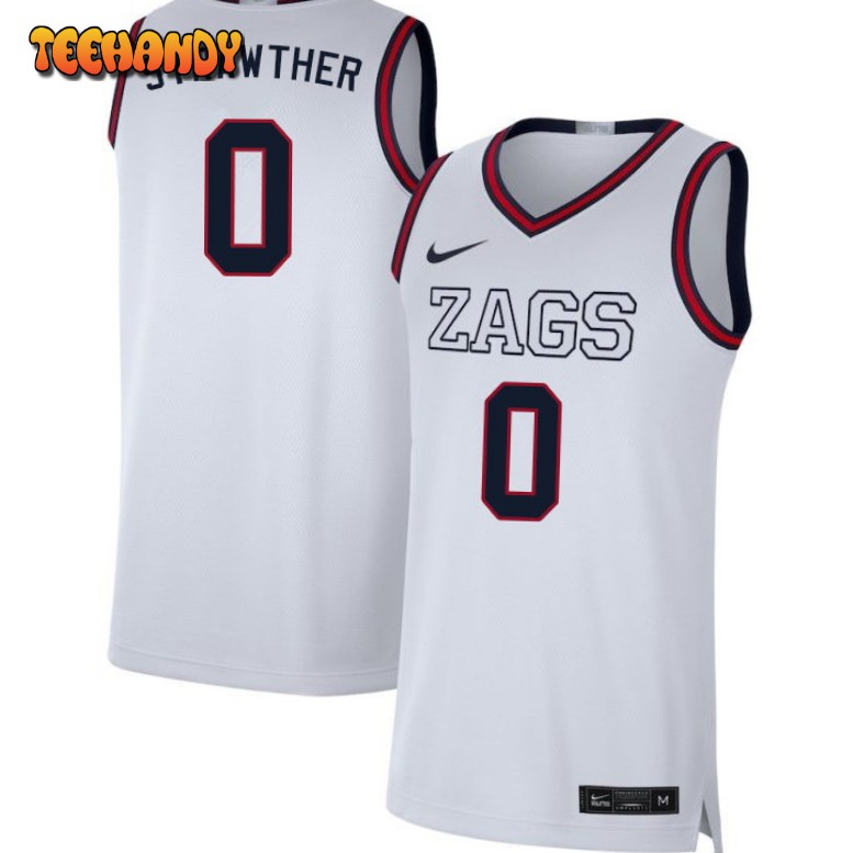 Men’s Gonzaga Bulldogs Julian Strawther White College Basketball Jersey