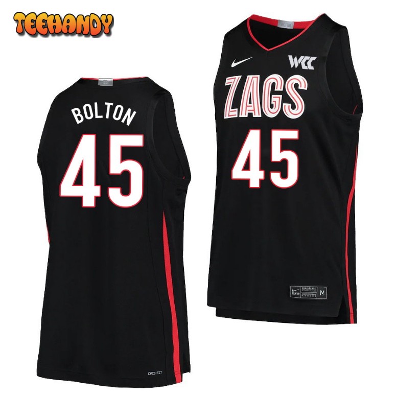 Men’s Gonzaga Bulldogs Rasir Bolton College Basketball Black Jersey