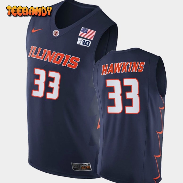 Men’s Illinois Fighting Illini Coleman Hawkins Navy College Jersey