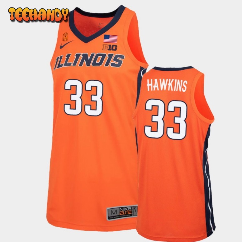 Men’s Illinois Fighting Illini Coleman Hawkins Orange 2021 Replica Jersey