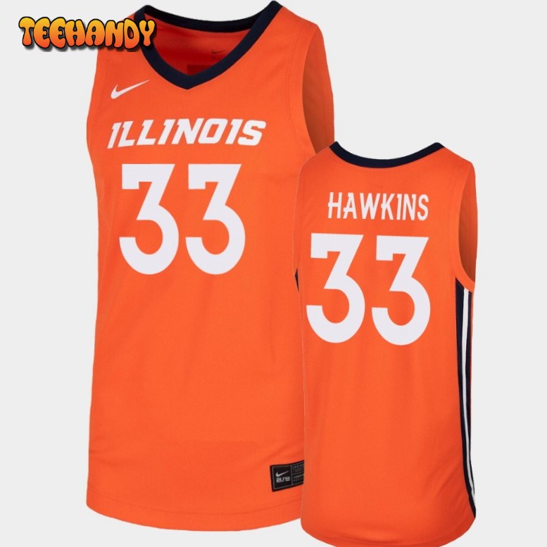 Men’s Illinois Fighting Illini Coleman Hawkins Orange Replica College Jersey