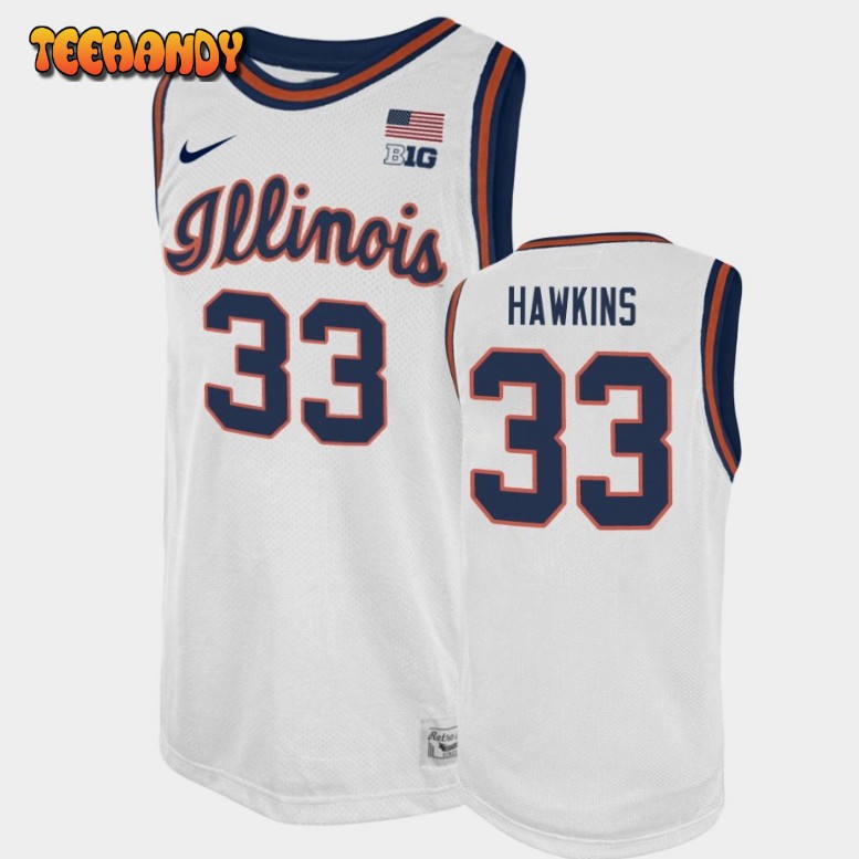 Men’s Illinois Fighting Illini Coleman Hawkins White 2021 Player Jersey