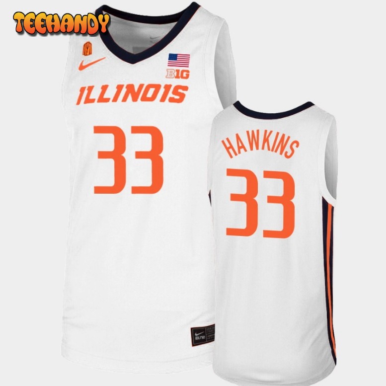 Men’s Illinois Fighting Illini Coleman Hawkins White Replica College Jersey