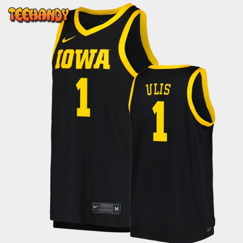 Men’s Iowa Hawkeyes Ahron Ulis Black Replica Basketball Jersey