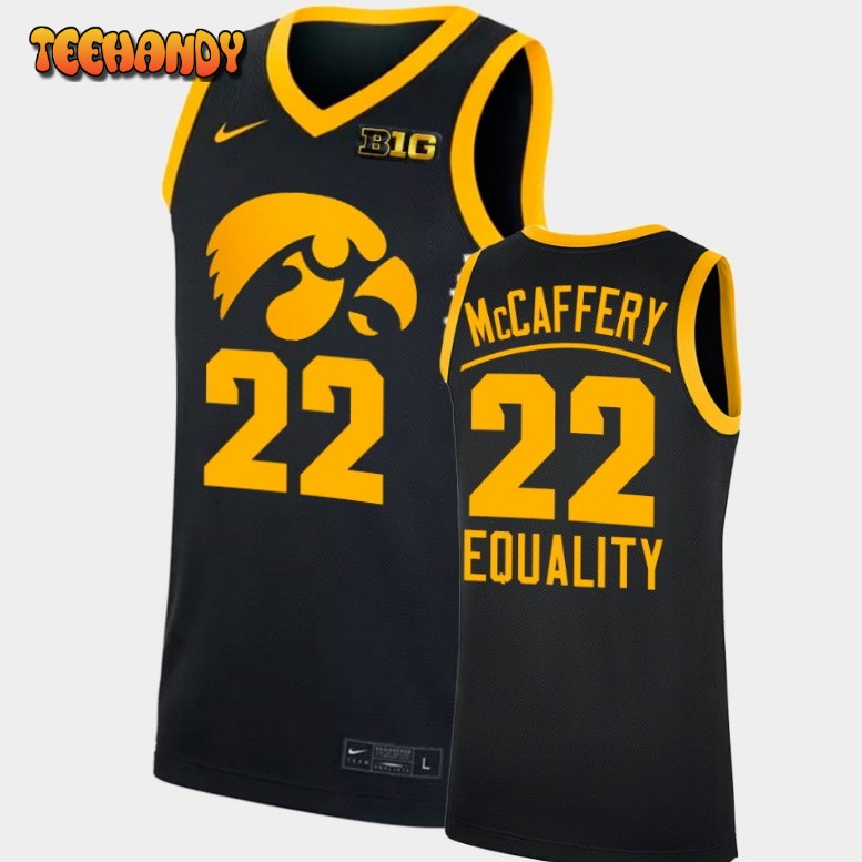 Men’s Iowa Hawkeyes Patrick McCaffery Black 2022 Equality Jersey