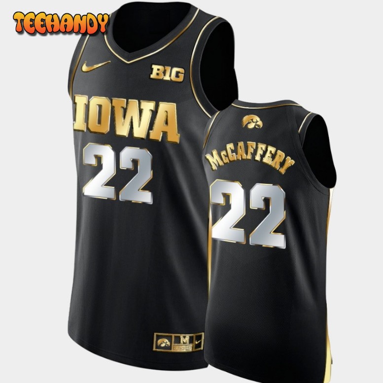 Men’s Iowa Hawkeyes Patrick McCaffery Black Golden Edition Authentic Limited Jersey