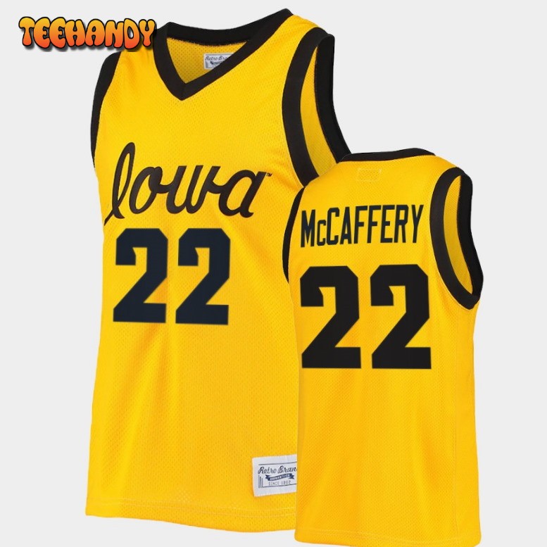 Men’s Iowa Hawkeyes Patrick McCaffery Gold Commemorative Classic College Jersey