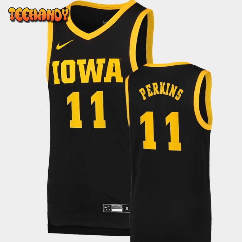 Men’s Iowa Hawkeyes Tony Perkins Black Basketball Dri-FIT Swingman Jersey