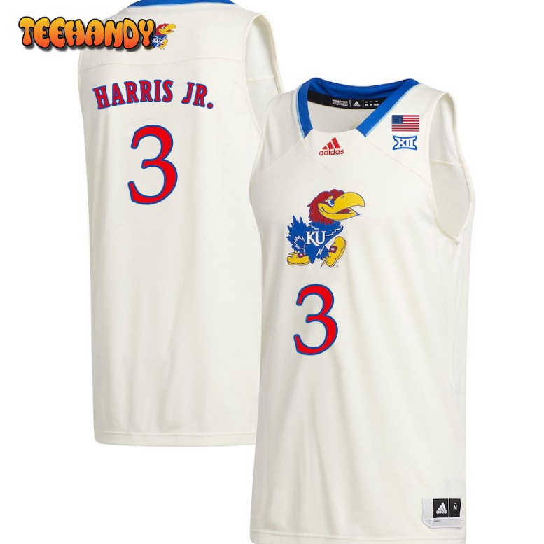 Men’s Kansas Jayhawks Dajuan Harris Jr. College Basketball Cream Jersey