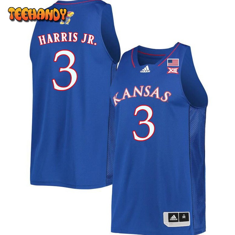 Men’s Kansas Jayhawks Dajuan Harris Jr. College Basketball Royal Jersey