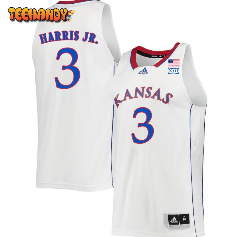 Men’s Kansas Jayhawks Dajuan Harris Jr. College Basketball White Jersey