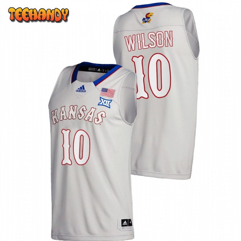 Men’s Kansas Jayhawks Jalen Wilson 2021 Gray College Basketball Jersey