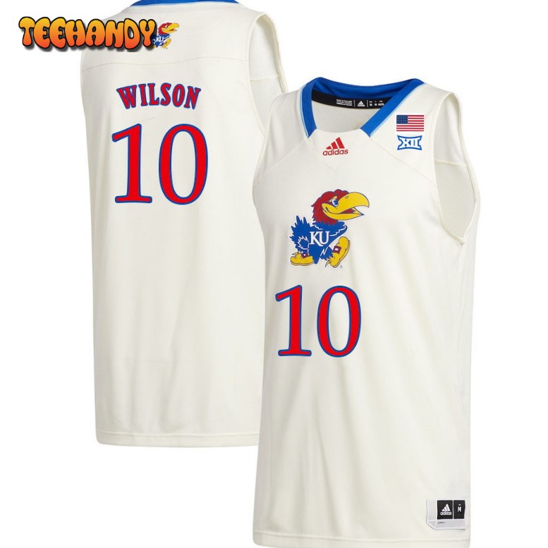 Men’s Kansas Jayhawks Jalen Wilson College Basketball Cream Jersey