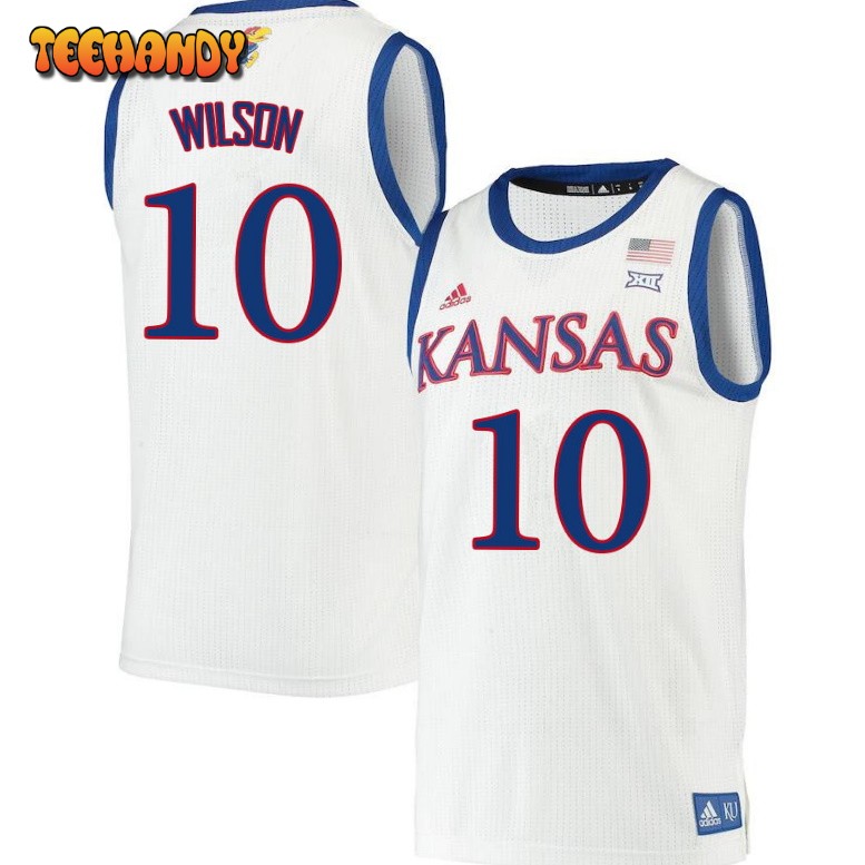 Men’s Kansas Jayhawks Jalen Wilson White Basketball Jersey