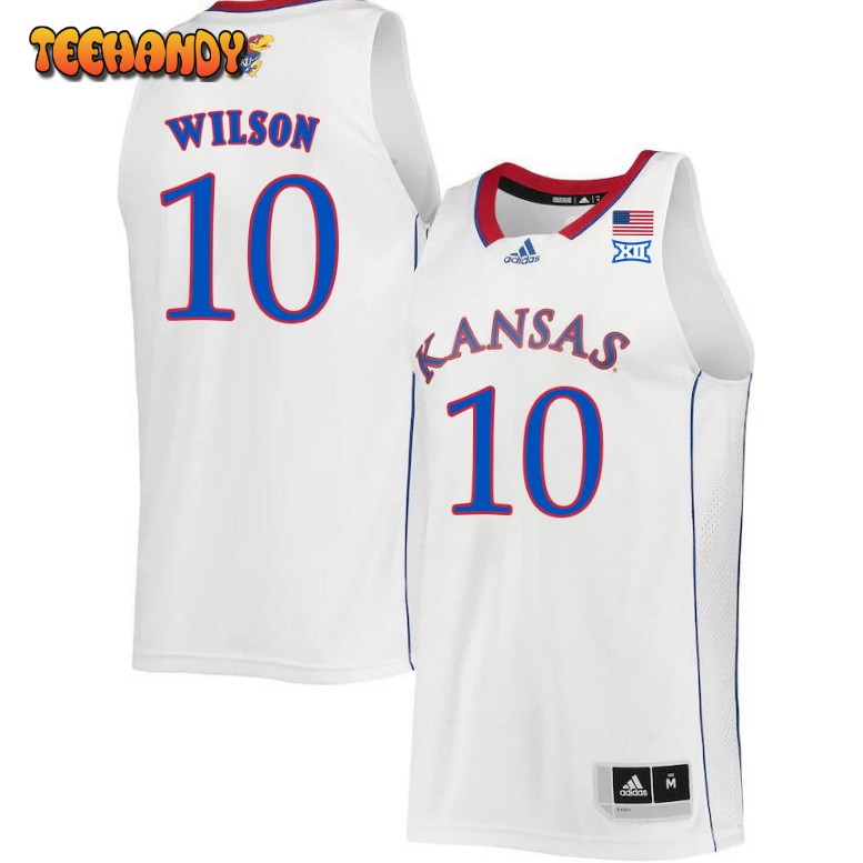 Men’s Kansas Jayhawks Jalen Wilson White College Basketball Jersey