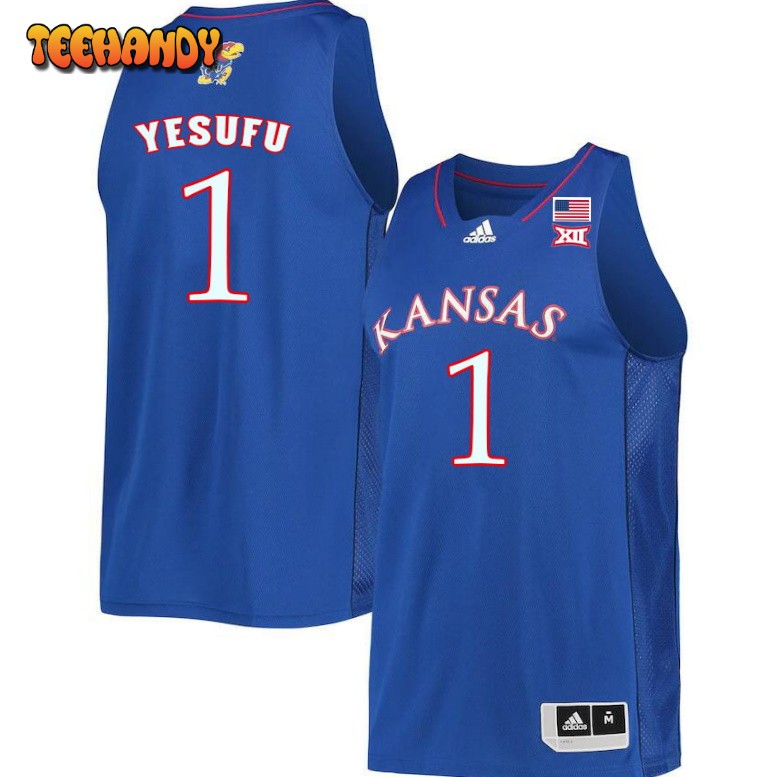 Men’s Kansas Jayhawks Joseph Yesufu College Basketball Royal Jersey