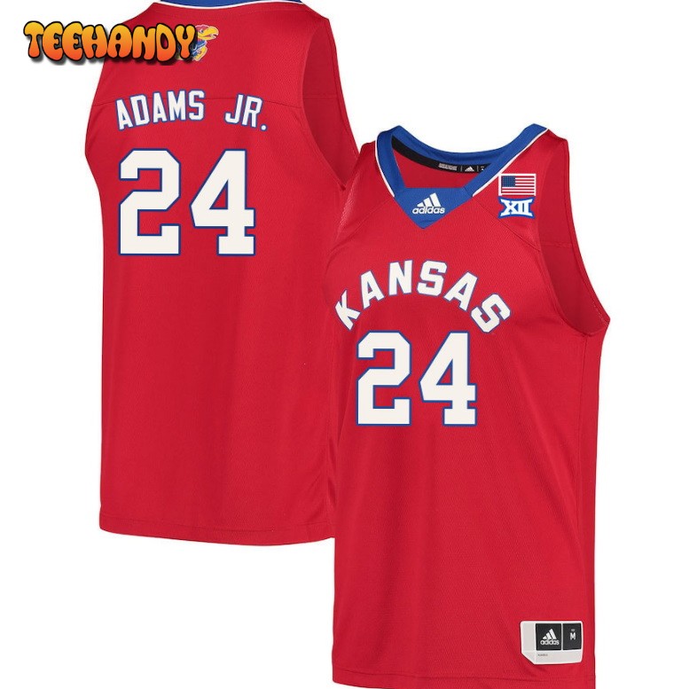 Men’s Kansas Jayhawks KJ Adams Jr. College Basketball Red Jersey