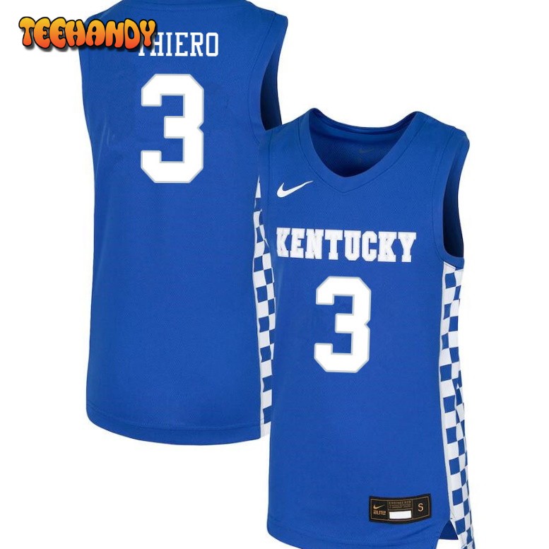 Men’s Kentucky Wildcats Adou Thiero College Basketball Blue Jersey