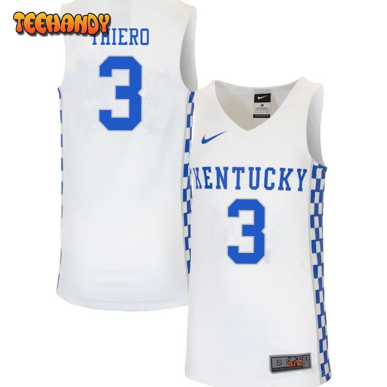 Men’s Kentucky Wildcats Adou Thiero College Basketball White Jersey