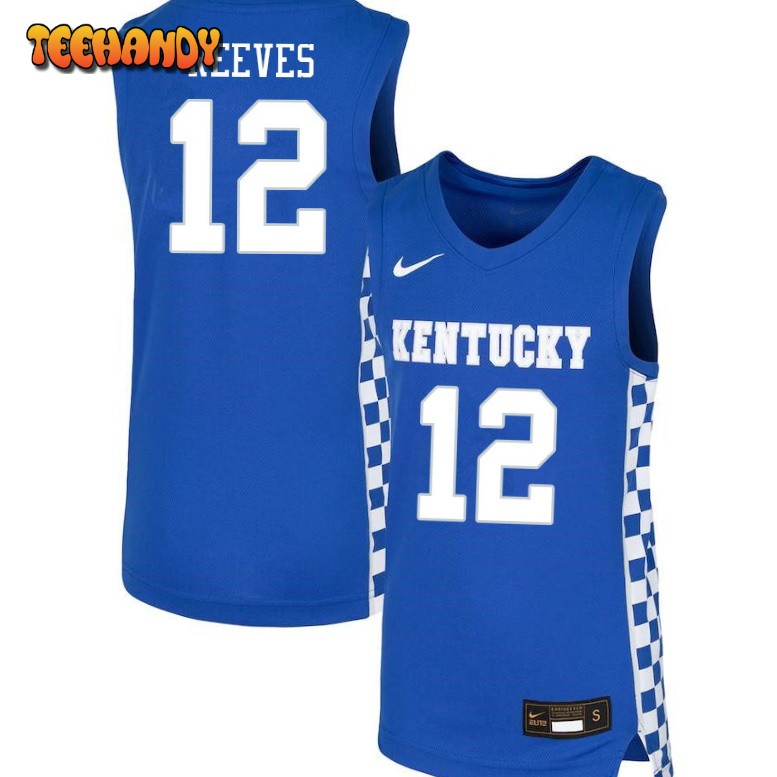 Men’s Kentucky Wildcats Antonio Reeves College Basketball Blue Jersey