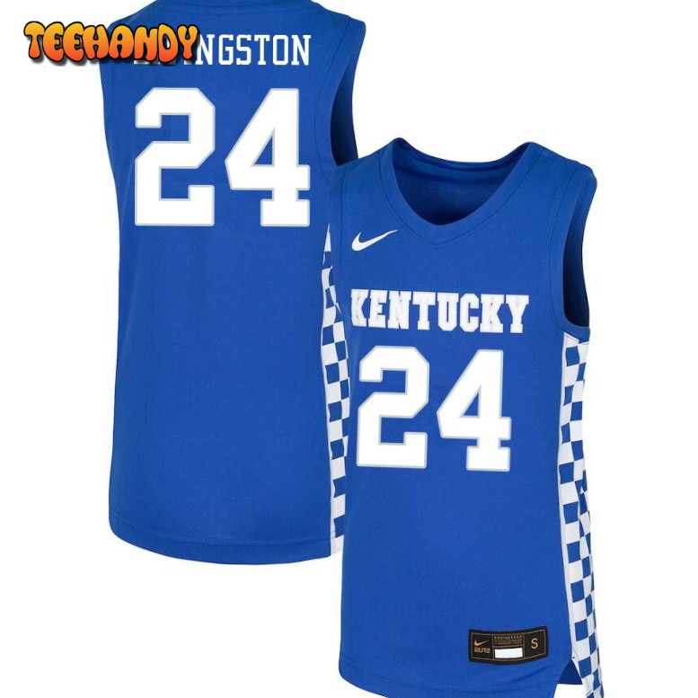 Men’s Kentucky Wildcats Chris Livingston College Basketball Blue Jersey