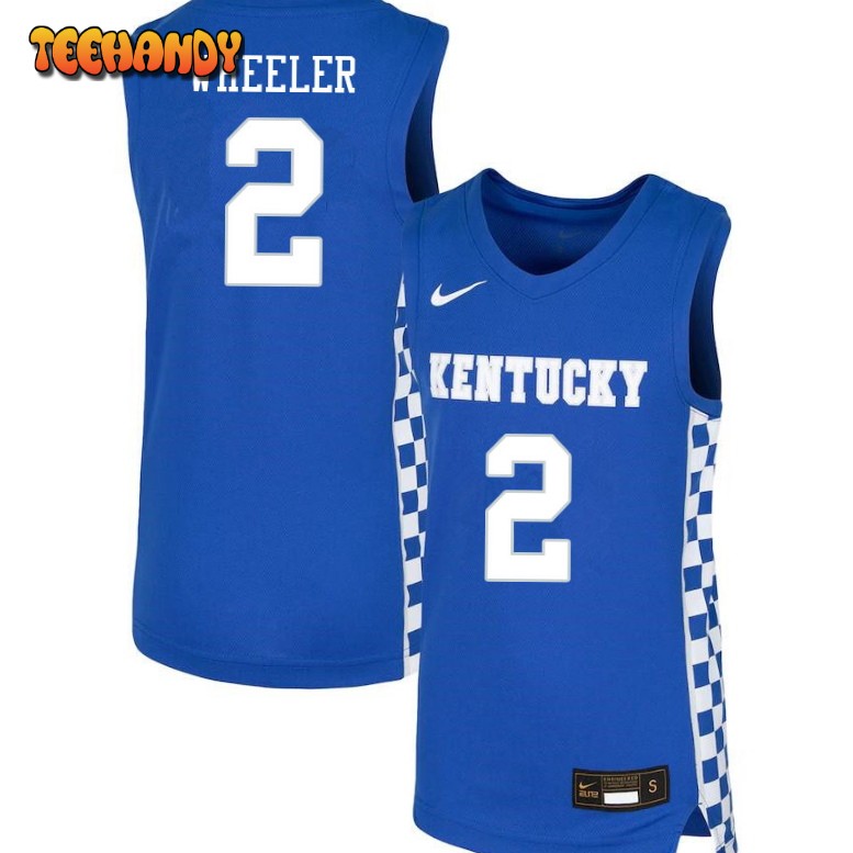 Men’s Kentucky Wildcats Sahvir Wheeler College Basketball Blue Jersey