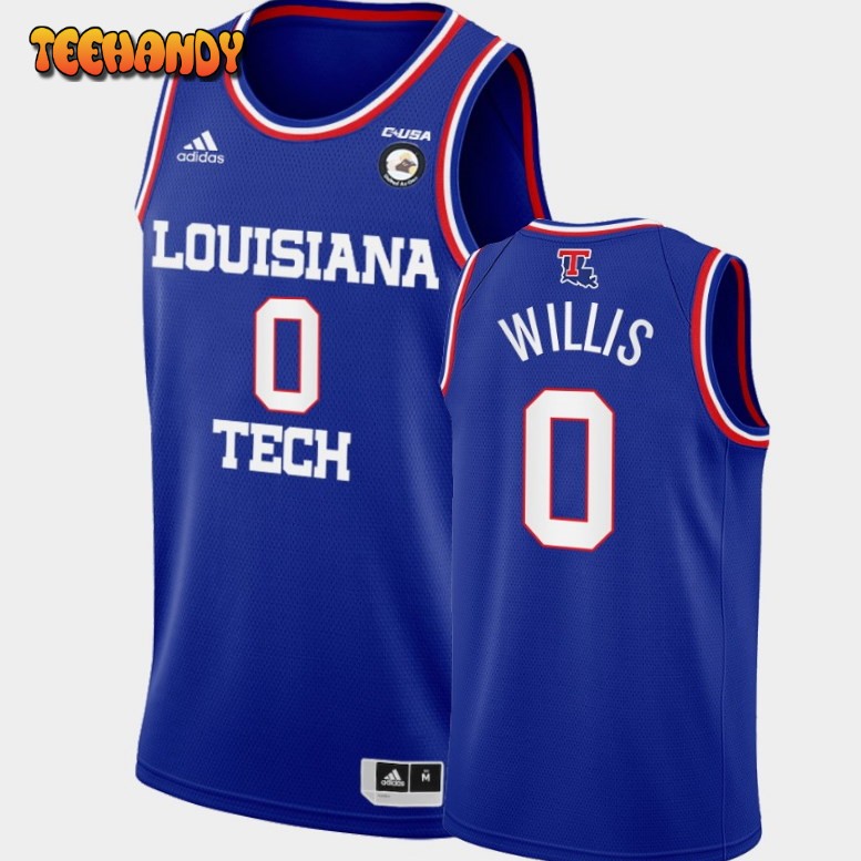 Men’s Louisiana Tech Bulldogs Keaston Willis Blue College Basketball Away Jersey