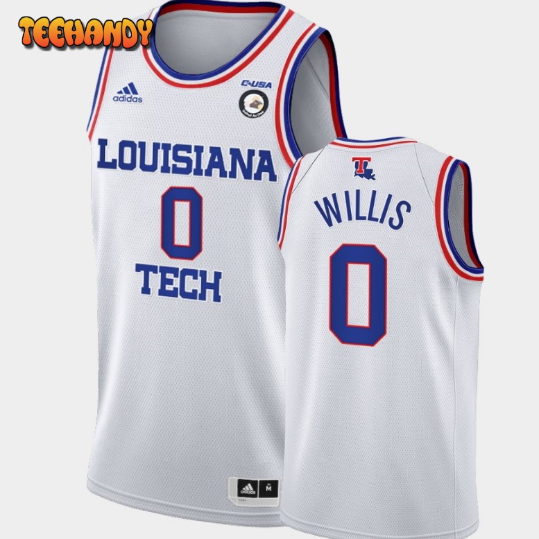 Men’s Louisiana Tech Bulldogs Keaston Willis White College Basketball Home Jersey