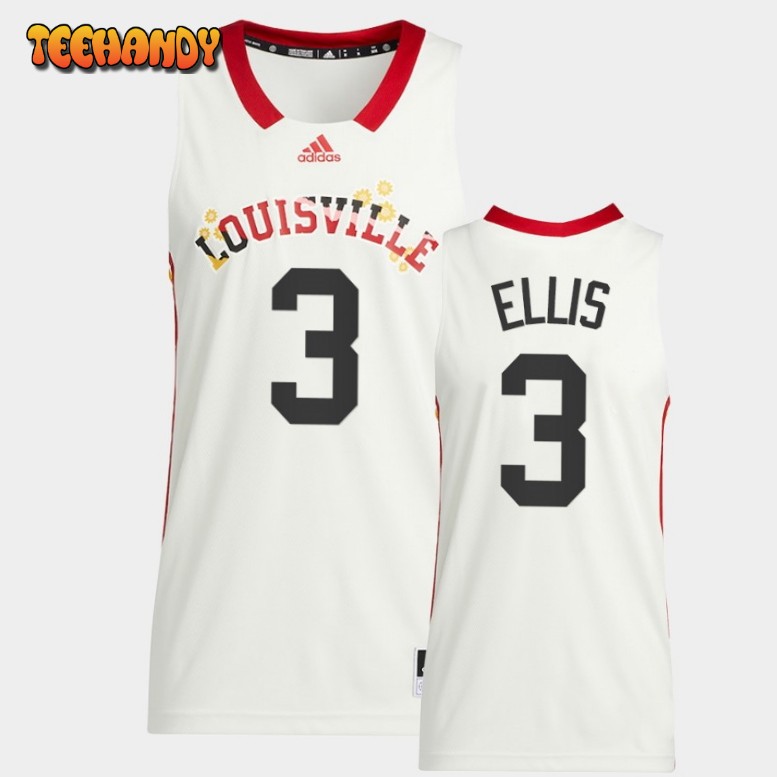 Men’s Louisville Cardinals El Ellis White Honoring Black Excellence Basketball Jersey