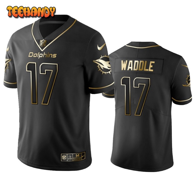 Miami Dolphins Jaylen Waddle Black Golden Limited Jersey