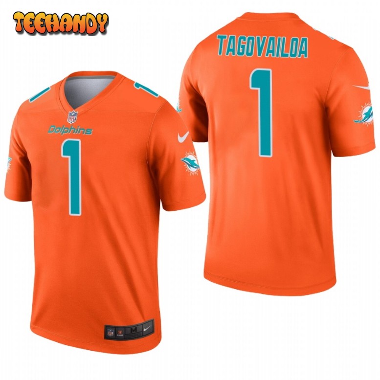 Miami Dolphins Tua Tagovailoa Orange Inverted Limited Jersey