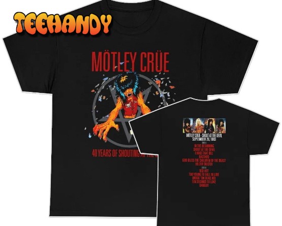 Motley Crue Custom Allister Fiend 40 Years of Shouting At The Devil Shirt