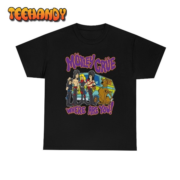 Motley Crue Scooby Doo Inspired Cartoon Shirt