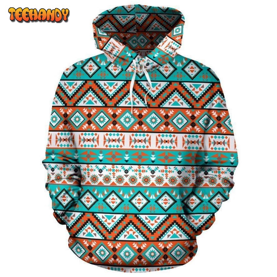 Navajo Style Print Pattern Pullover 3D Hoodie For Men Women Hoodie