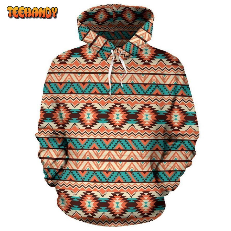 Navajo Western Style Print Pattern Pullover 3D Hoodie For Men Women